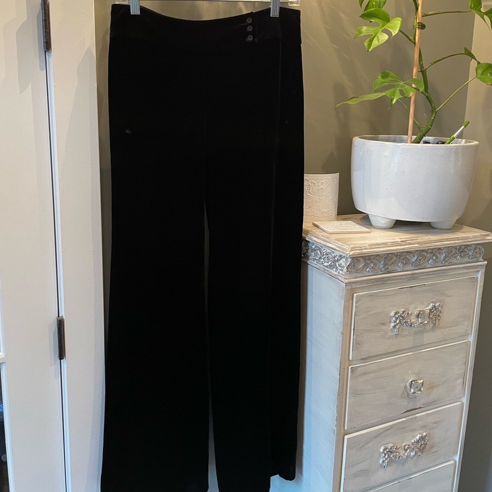 Ann Taylor Margo Velvet Black Pants